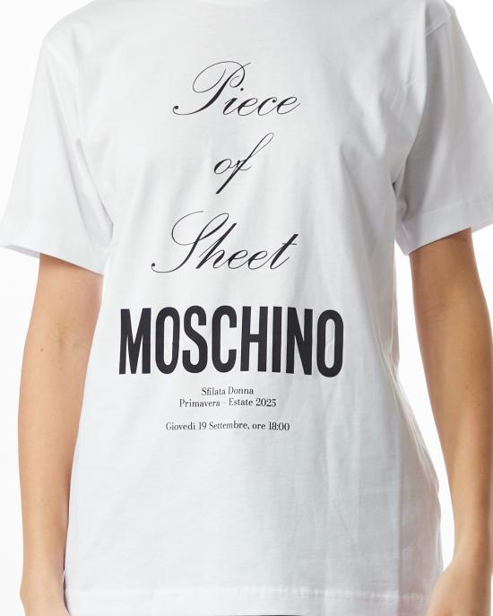  모스키노 반팔 티셔츠 251D 0717 0441 1001 BIANCO - MOSCHINO