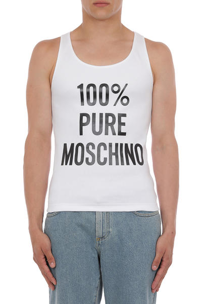  모스키노 민소매 티셔츠 8901 0230 1001 BIANCO - MOSCHINO