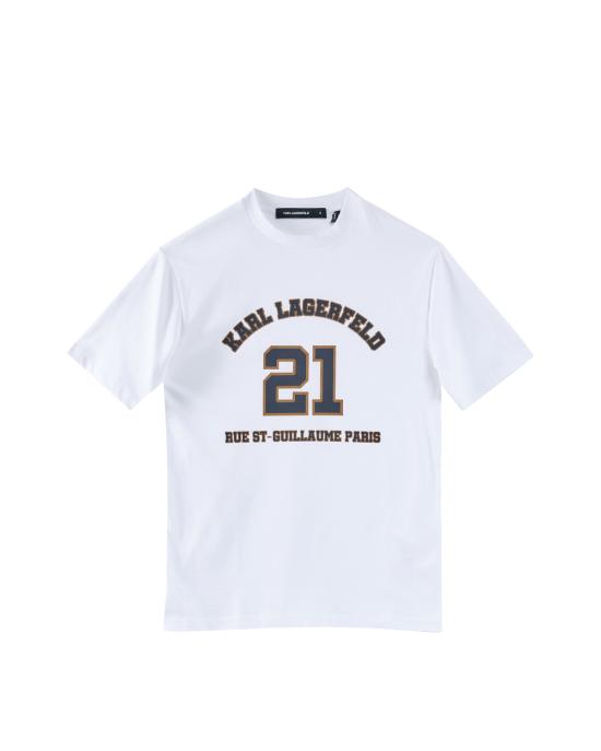 25SS 칼라거펠트 반팔 티셔츠 KM755147 552225 10 white BIANCO