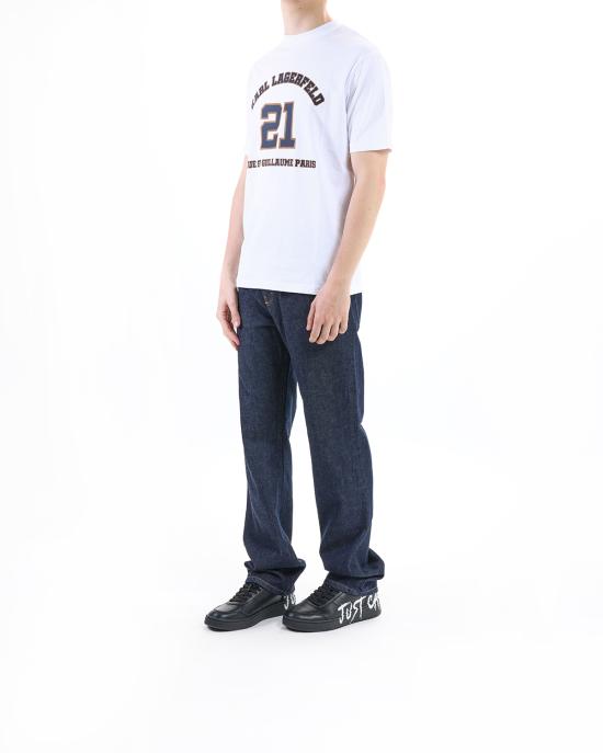 25SS 칼라거펠트 반팔 티셔츠 KM755147 552225 10 white BIANCO - KARL LAGERFELD