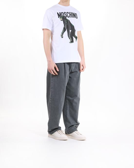 25SS 모스키노 반팔 티셔츠 0713 0241 1001 BIANCO - MOSCHINO