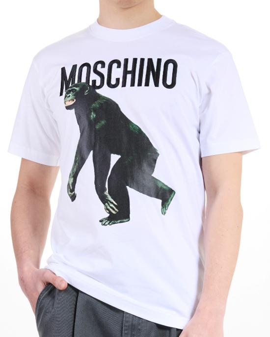 25SS 모스키노 반팔 티셔츠 0713 0241 1001 BIANCO - MOSCHINO