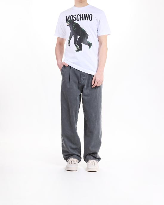 25SS 모스키노 반팔 티셔츠 0713 0241 1001 BIANCO - MOSCHINO