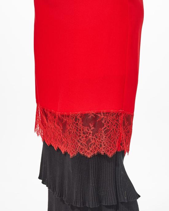 24FW 모스키노 롱 스커트 0106 5433 2115 NERO ROSSO - MOSCHINO