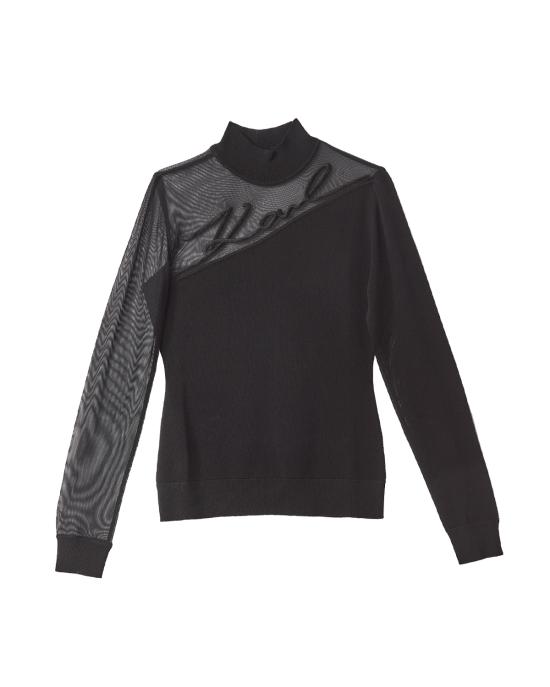 25SS 칼라거펠트 터틀넥 A1W18040 999 black NERO