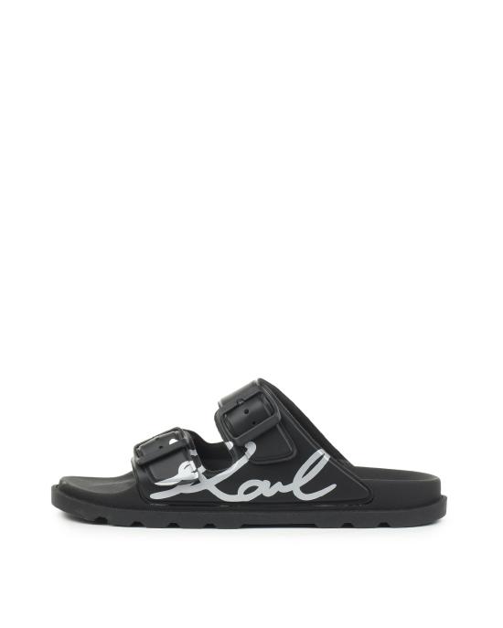 25SS 칼라거펠트 샌들 KL80972 F00 Black PU NERO
