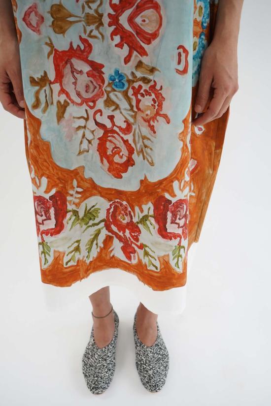  베클리나 플랫 슈즈 크로셰 발레 플랫 블랙/화이트 - BEKLINA