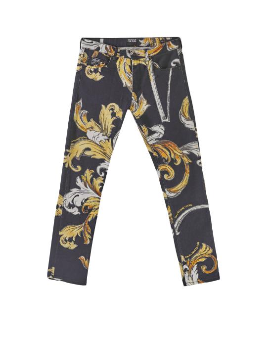 25SS 베르사체 데님 팬츠 78GAB5S0 ES138SS0 G89 black gold MULTICOLOR