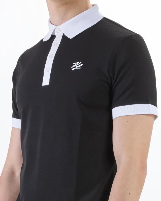 25FW 칼라거펠트 폴로 티셔츠 KM745017 552235 990 black NERO - KARL LAGERFELD