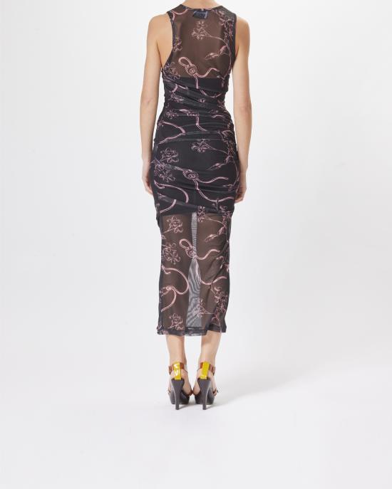 25SS 모스키노 롱 원피스 251K10469 3240 1555 NERO MULTI - MOSCHINO