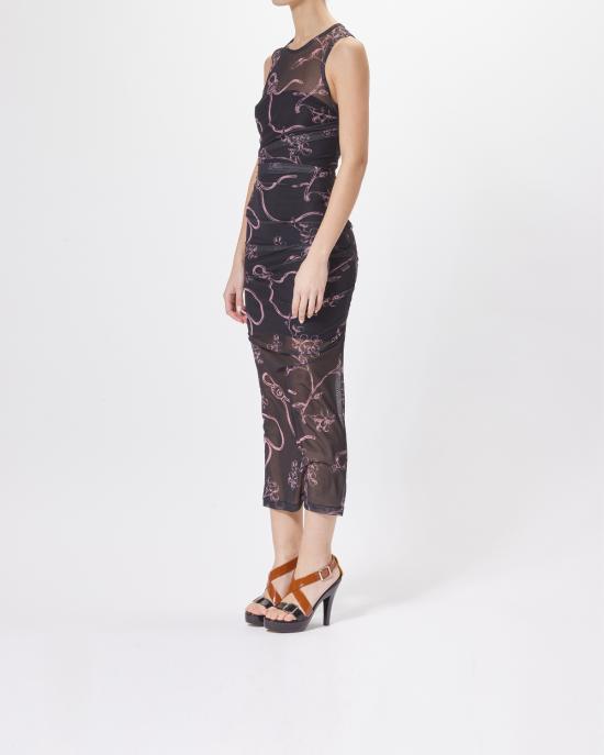 25SS 모스키노 롱 원피스 251K10469 3240 1555 NERO MULTI - MOSCHINO