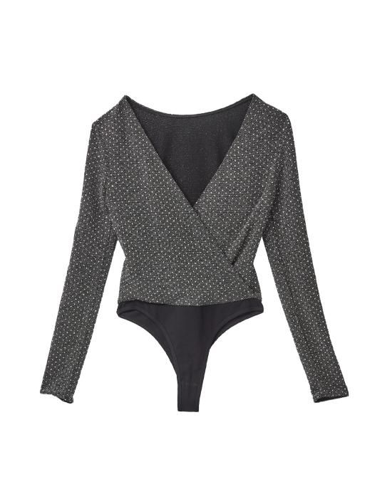 25SS 칼라거펠트 긴팔 티셔츠 A1W17083 979 gunmetal ARGENTO