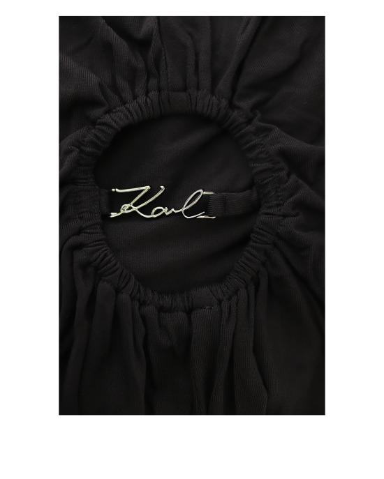  칼라거펠트 롱 원피스 241W2200 999 black NERO - KARL LAGERFELD