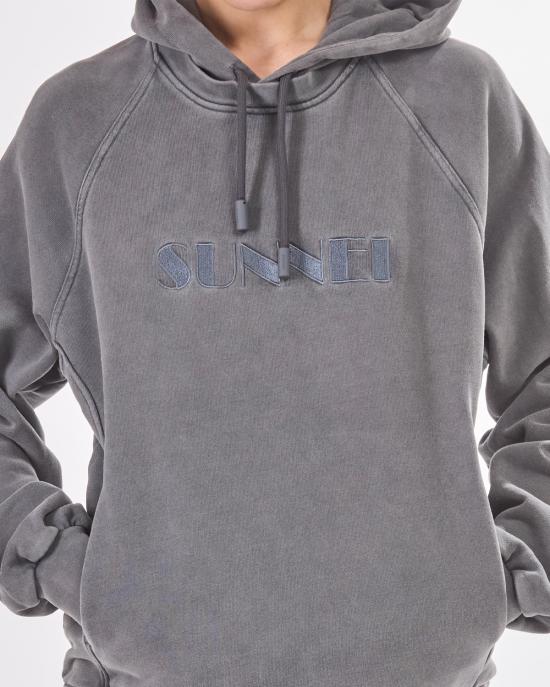 25FW 써네이 후드 티셔츠 RTWXJER031 008D antracite GRIGIO - SUNNEI