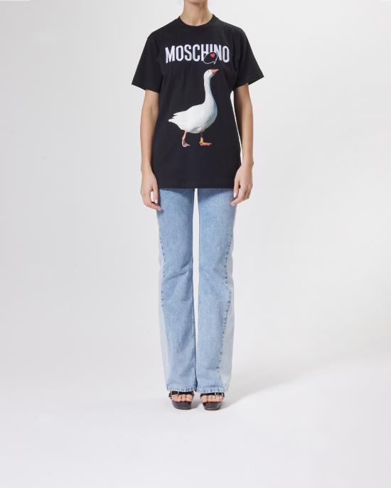 25FW 모스키노 반팔 티셔츠 0715 0541 1555 NERO - MOSCHINO