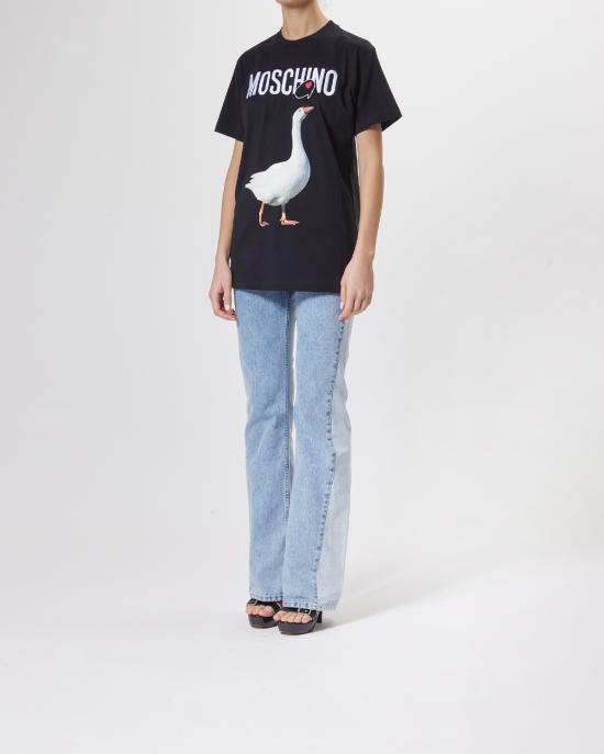 25FW 모스키노 반팔 티셔츠 0715 0541 1555 NERO - MOSCHINO