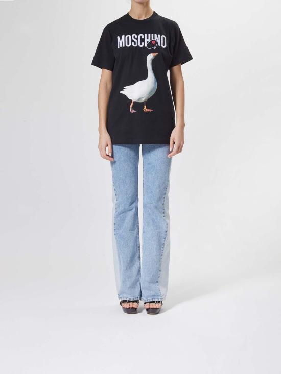 25FW 모스키노 반팔 티셔츠 0715 0541 1555 NERO - MOSCHINO