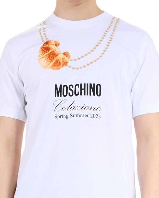25SS 모스키노 반팔 티셔츠 0707 0241 1001 BIANCO - MOSCHINO