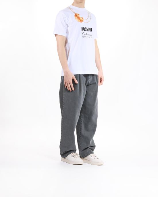 25SS 모스키노 반팔 티셔츠 0707 0241 1001 BIANCO - MOSCHINO