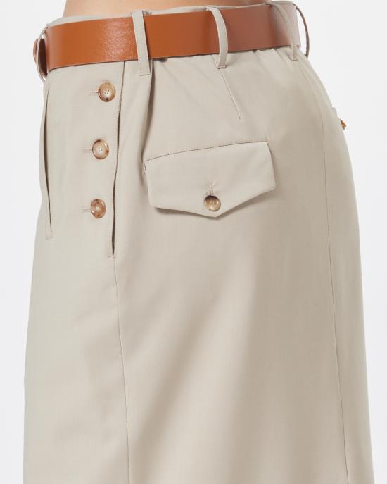 25SS 모스키노 롱 스커트 0104 0517 0081 BEIGE - MOSCHINO