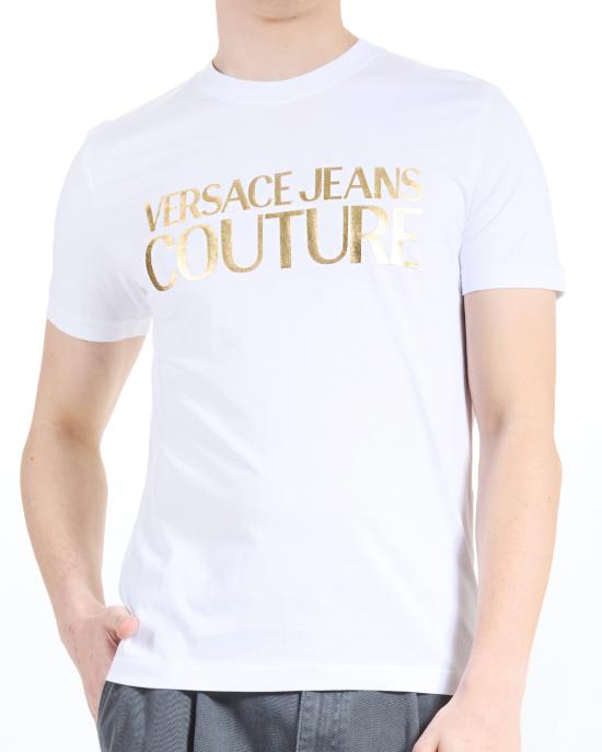 25SS 베르사체 반팔 티셔츠 78GAHT05 CJ00T G03 BIANCO ORO - VERSACE