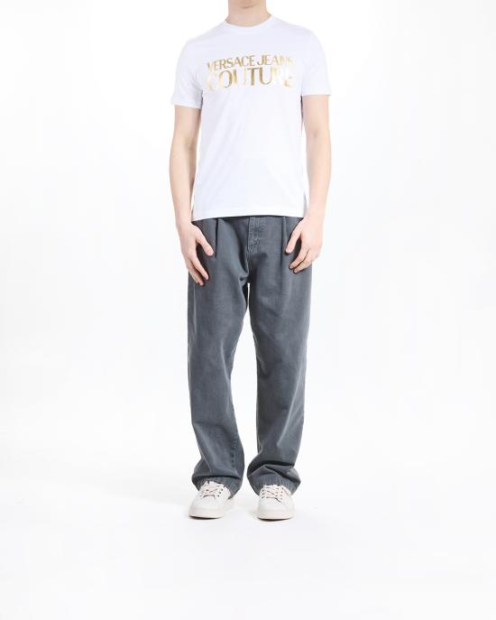 25SS 베르사체 반팔 티셔츠 78GAHT05 CJ00T G03 BIANCO ORO - VERSACE