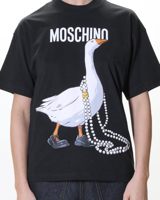 26SS 모스키노 반팔 티셔츠 0703 0541 1555 NERO - MOSCHINO