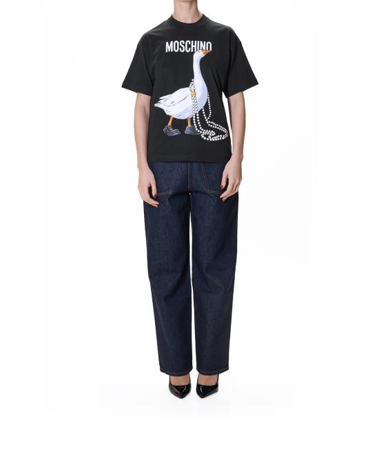26SS 모스키노 반팔 티셔츠 0703 0541 1555 NERO - MOSCHINO
