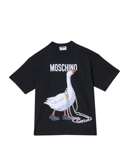 26SS 모스키노 반팔 티셔츠 0703 0541 1555 NERO