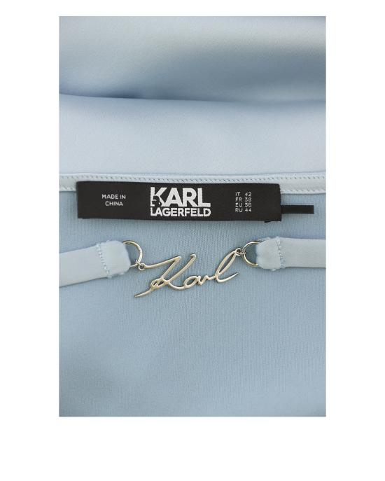  칼라거펠트 롱 스커트 241W1203 303 blue AZZURRO - KARL LAGERFELD