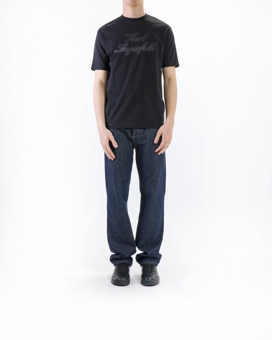 25SS 칼라거펠트 반팔 티셔츠 KM755133 552225 990 black NERO - KARL LAGERFELD