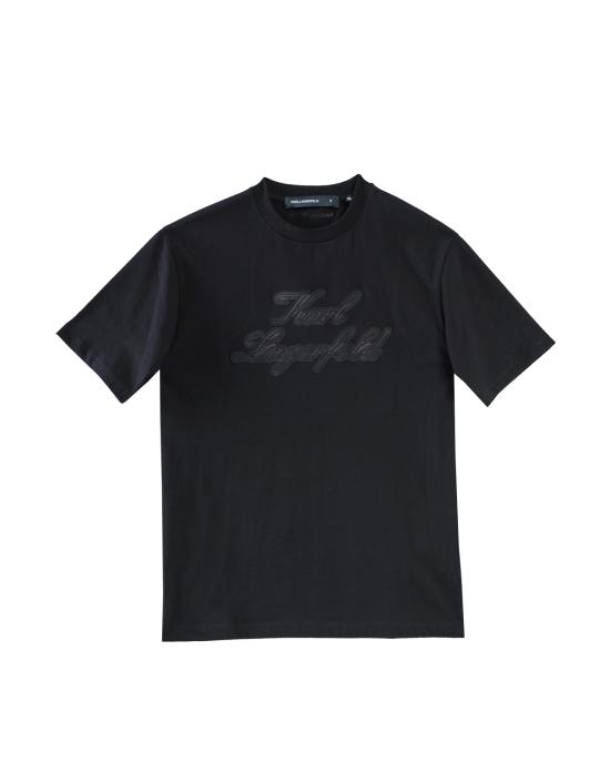 25SS 칼라거펠트 반팔 티셔츠 KM755133 552225 990 black NERO