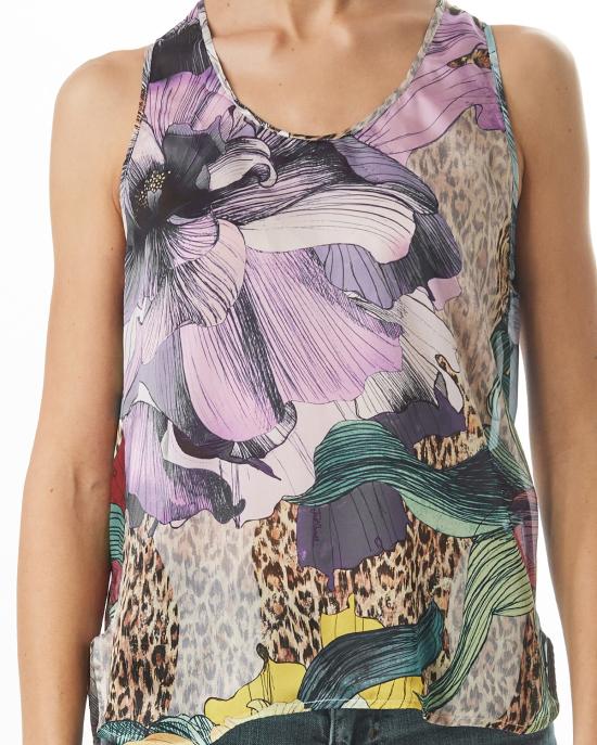 25SS 저스트까발리 민소매 티셔츠 78PAH640 NS594 MS3 MULTICOLOR - JUST CAVALLI