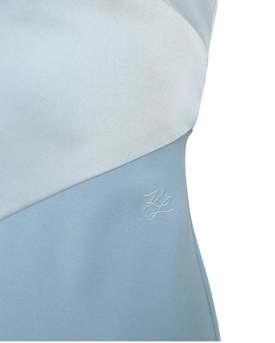  칼라거펠트 롱 원피스 241W1304 303 blue AZZURRO - KARL LAGERFELD