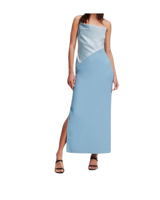  칼라거펠트 롱 원피스 241W1304 303 blue AZZURRO - KARL LAGERFELD