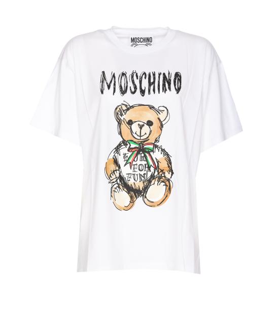  모스키노 반팔 티셔츠 0708 0541 1001 BIANCO