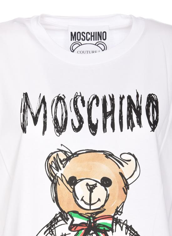  모스키노 반팔 티셔츠 0708 0541 1001 BIANCO - MOSCHINO