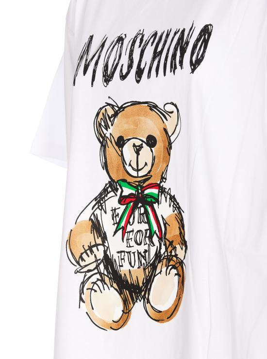  모스키노 반팔 티셔츠 0708 0541 1001 BIANCO - MOSCHINO