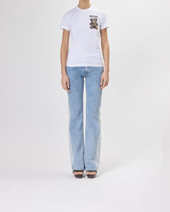 25SS 모스키노 반팔 티셔츠 0708 0541 1001 BIANCO - MOSCHINO