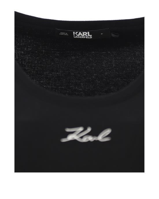  칼라거펠트 긴팔 티셔츠 241W1712 999 black NERO - KARL LAGERFELD