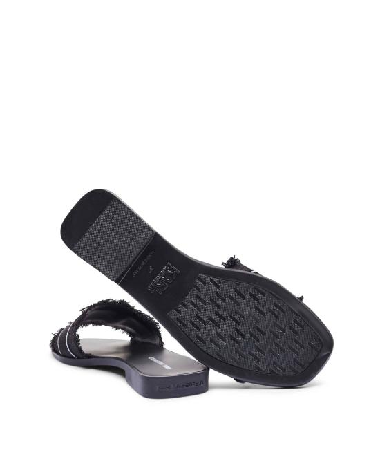25SS 칼라거펠트 뮬/슬리퍼 KL80411 c900 black Border Slide NERO BIANCO - KARL LAGERFELD