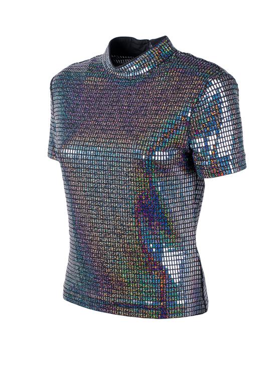  키아라 페라그니 반팔 티셔츠 73CBH601 J0038 899 black ARGENTO - CHIARA FERRAGNI