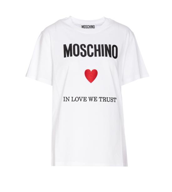  모스키노 반팔 티셔츠 0703 0541 2001 BIANCO