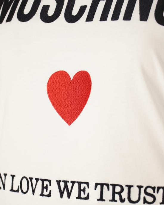  모스키노 반팔 티셔츠 0703 0541 2001 BIANCO - MOSCHINO