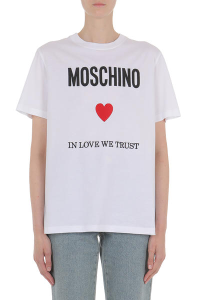  모스키노 반팔 티셔츠 0703 0541 2001 BIANCO - MOSCHINO