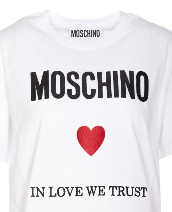  모스키노 반팔 티셔츠 0703 0541 2001 BIANCO - MOSCHINO