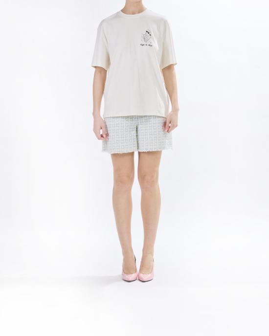  칼라거펠트 반팔 티셔츠 A2W17089 B09 cannolic cream OFF WHITE - KARL LAGERFELD