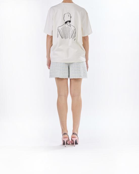  칼라거펠트 반팔 티셔츠 A2W17089 B09 cannolic cream OFF WHITE - KARL LAGERFELD