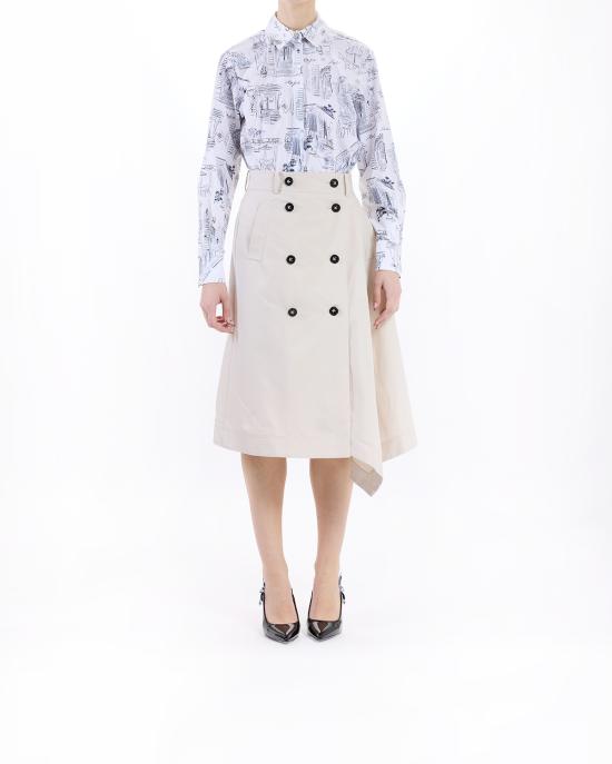 25SS 칼라거펠트 미디 스커트 A2W12007 252 cement CEMENTO - KARL LAGERFELD