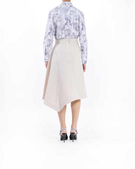 25SS 칼라거펠트 미디 스커트 A2W12007 252 cement CEMENTO - KARL LAGERFELD